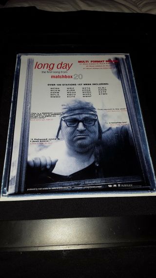 Matchbox Twenty Long Day Rare Radio Promo Poster Ad Framed