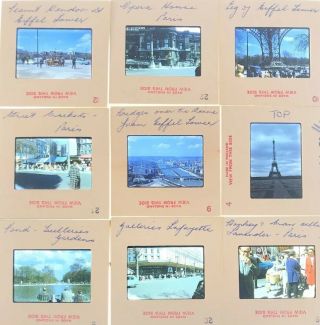 37 X Rare Vintage 35mm Photo Slides,  Paris France 1960 