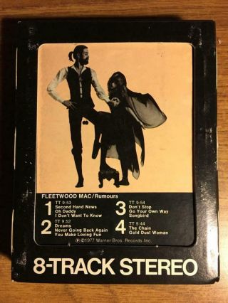 Fleetwood Mac Rumours Vintage Rare 8 Track Tape Late Nite Bargain
