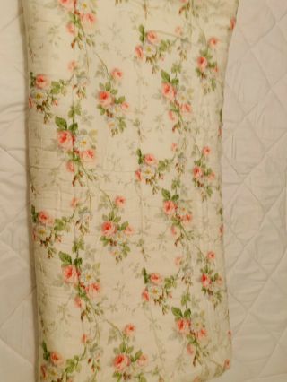 RARE Ralph Lauren Pink Roses & White Full Queen Bedspread Italy Comforter - 7