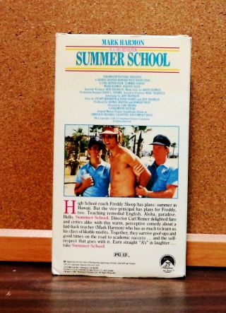 Summer School (VHS 1987) Mark Harmon,  Kirstie Alley,  In A Carl Reiner Film RARE 2