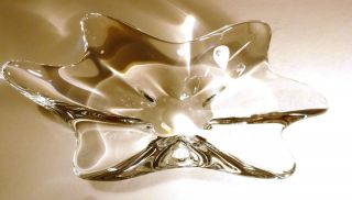 Rare Vintage Baccarat Crystal Starfish Centerpiece Bowl 11 3/4 " Made In France