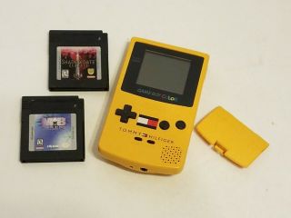 Nintendo Game Boy Color Yellow Tommy Hilfiger Console/system Bundle,  2 Games Rare