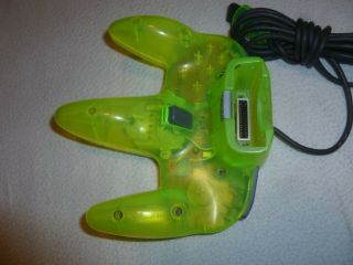 NINTENDO 64 N64 OFFICIAL CLEAR LIME GREEN NEON GAME CONTROLLER EXTREME RARE 2