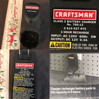 Rare Craftsman 4.  8v Charger Only For Cordless Rotary Tool 760 - 12 3 Hour Charge