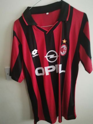 Milan Ac 1995 1996 Maglia Rare Vintage Football Shirt Jersey Calcio M Maldini 3