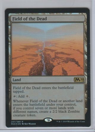Magic The Gathering Core 2020 Rare Foil Field Of The Dead 247/280 Np/nm