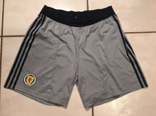 Rare Adidas Scotland National Team 2011 Gray Soccer Shorts Men 