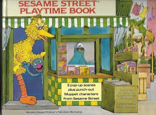Sesame Street Playtime Book.  Very Rare Popup Hardcover Near.  1982.