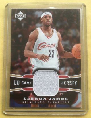 2004/05 Upperdeck Lebron James Game Worn Jersey Card Patch Very Rare Exquisite
