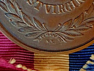 Rare CIVIL WAR HONORABLY DISCHARGED MEDAL Geo.  W.  Steinbeck WV 15th REG 12