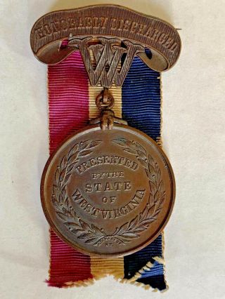 Rare CIVIL WAR HONORABLY DISCHARGED MEDAL Geo.  W.  Steinbeck WV 15th REG 2