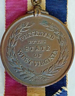 Rare CIVIL WAR HONORABLY DISCHARGED MEDAL Geo.  W.  Steinbeck WV 15th REG 3
