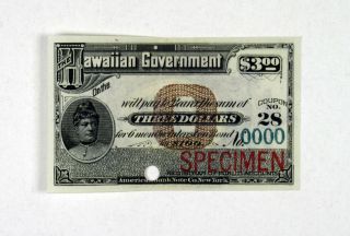 Hawaiian Government,  $3,  1880 
