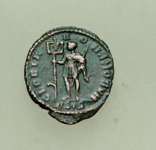 Constantius Gallus,  351 - 354 Ad.  Æ 20mm Follis Emperor Holding Christogram Rare