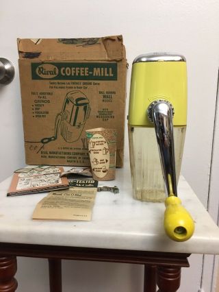 Very Rare Vintage Wall Mount Rival Coffee Mill Grinder Great