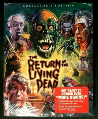 Return Of The Living Dead Blu - Ray 2 - Disc Scream Factory W/rare Slipcover Oop