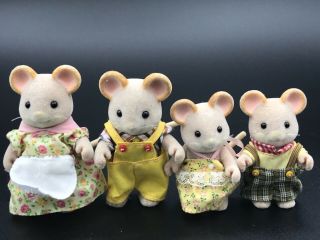 Calico Critters Sylvanian Families Fielding Mouse Family Epoch Rare Htf