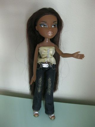 Rare Gorgeous Magic Hair African American Sasha Bratz Doll In Outfit