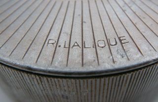 RARE R.  LALIQUE ROGER ET GALLET FLEURS D ' AMOUR METAL POWDER BOX 7