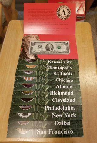 2003 $2 Federal Reserve Star Notes Rare All 12 Districts Complete Set