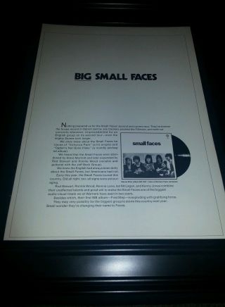 Small Faces First Step Rare Promo Poster Ad Framed Rod Stewart