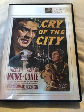 Cry Of The City Dvd Cinema Archives Rare Oop Victor Mature Richard Conte Noir