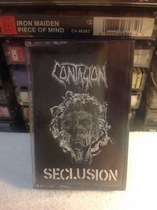 Contagion Seclusion Rare Death Metal Cassette 1992 Band Released Death Obituary