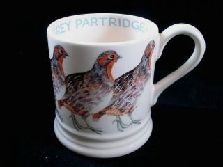 Rare Emma Bridgewater Pottery " Grey Partridge " Coffee/tea Mug/cup Birds