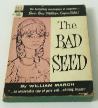 The Bad Seed By William March Vintage Pb Dell 847 Paperback 1954 Rare Vn Book