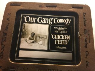 Our Gang Little Rascals Extremely Rare Movie Magic Lantern Slide 1927