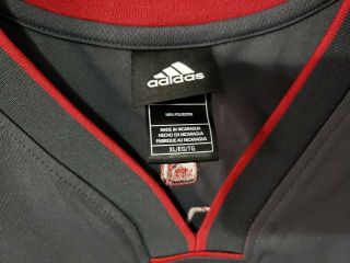 Rare Adidas NBA Miami Heat LeBron James 6 Alternate Jersey Grey Red Mens XL Sewn 3