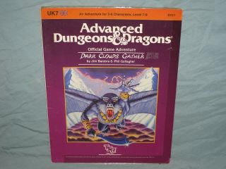 Ad&d 1st Ed Adventure Module - Uk7 Dark Clouds Gather (rare And Hard To Find)