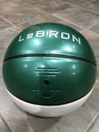 Extremely Rare Nike Lebron Green / White Basketball Ball