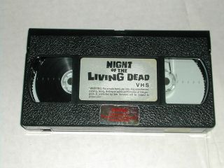 NIGHT OF THE LIVING DEAD Rare OOP VHS Video Tape Big Box Gore Horror Zombies 6