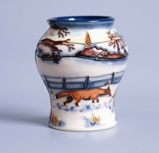 Moorcroft Rare Woodside Farm Vase By Anji Davenport - 1st Quality - Private