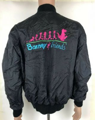 Vintage Barney & Friends - Cast & Crew Windbreaker Jacket Coat Rare Adult Xl