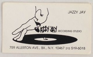 Dj Jazzy Jay Rare Classic Hip - Hop Business Card