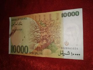 Israel Rare Banknote,  10000 Sheqalim 1984 Year " Golda Meir - Holy Land