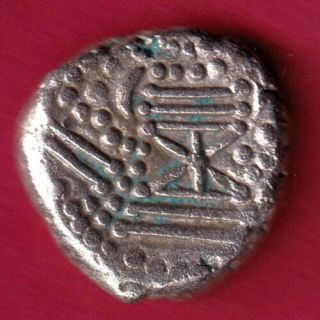 ANCIENT INDIA - GADHAYA DYNASTY - KINGS PORTRAIT - RARE SILVER COIN V23 2