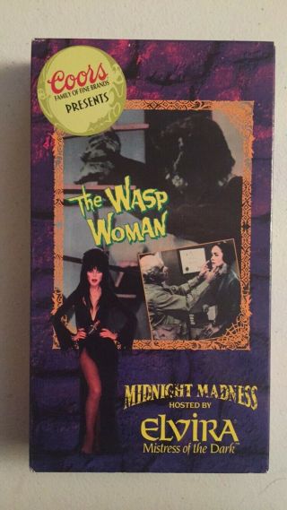 Wasp Woman Vhs Elvira Midnight Madness Rhino Home Video Rare Horror Coors Corman