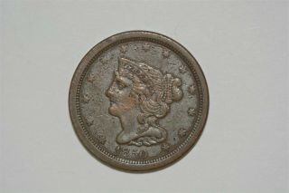 1850 Braided Hair Half Cent 105585 Rare Early Date 1/2c Penny Us Product