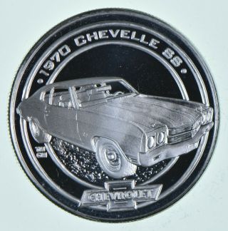 Rare Silver - 27.  9 Grams - 1970 Chevelle Ss - Round.  999 Fine Silver 265