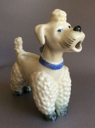 Vintage Rare German Goebel Porcelain Poodle Dog Figural Creamer Full Bee 1950 - 59