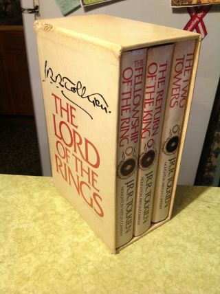 Rare Htf Lord Of The Rings Second/revised Edition Hardcover Box Set W/maps 1978
