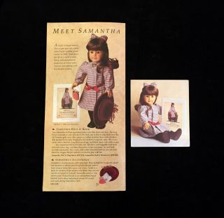 American Girl SAMANTHA 7 Borderless Pamphlets /Brochures copyright 1986 - 88 RARE 4