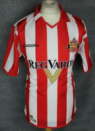 Vintage Sunderland Home Football Shirt 04 - 05 Diadora Rare Mens Medium