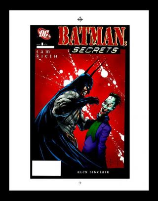 Sam Keith Batman Secrets 1 Rare Production Art Cover