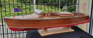 Rare Toy Boat DUMAS ca.  40 inch like ITO Japan Chris Craft 1970 mahogany vintage 2