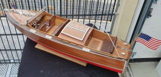 Rare Toy Boat DUMAS ca.  40 inch like ITO Japan Chris Craft 1970 mahogany vintage 5